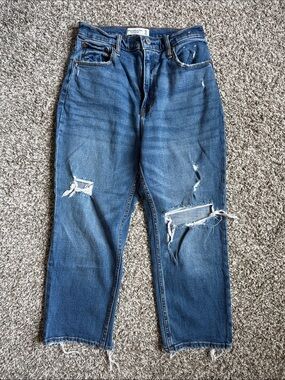 Abercrombie & Fitch The Ankle Straight Ultra High Rise Jeans Curve Love